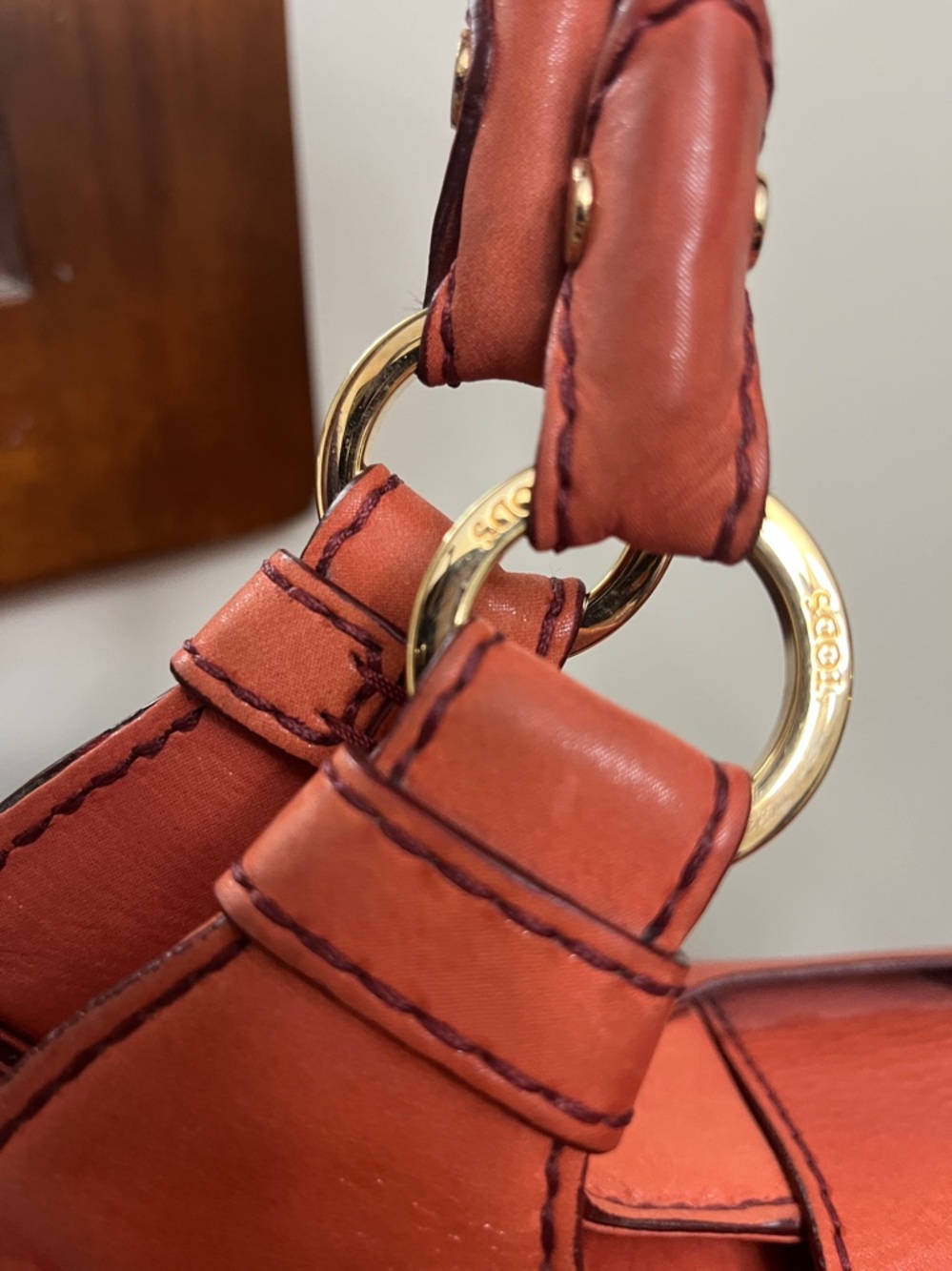 Tod's  nubuck Leather Shoulder Bag with Gold Hardware - Picture 11 of 16